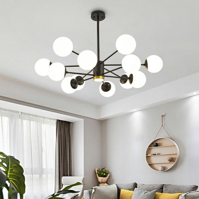 Ultra-Contemporary Globe-Shaped Metal Chandelier Lights for Living Room