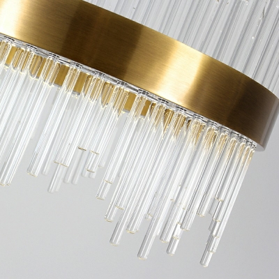 1-Light Chandelier Light Fixture Contemporary Style Ring Shape Metal Pendant Lighting Fixtures