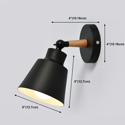 1-Light Sconce Lights Modernist Style Cone Shape Metal Wall Mounted Light Fixture
