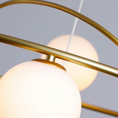 11-Light Chandelier Lamp Modernist Style Ball Shape Metal Pendant Lights