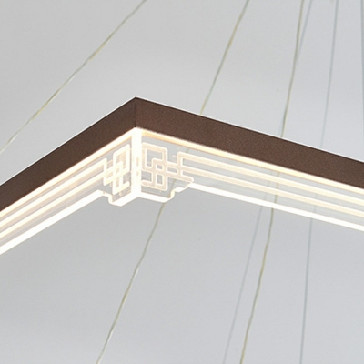 3-Light Chandelier Light Fixture Contemporary Style 3-Tiers Shape Metal Pendant Lighting Fixtures