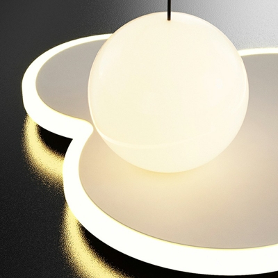 3-Light Flush Light Fixtures Minimalist Style Geometric Shape Metal Ceiling Mounted Fixture