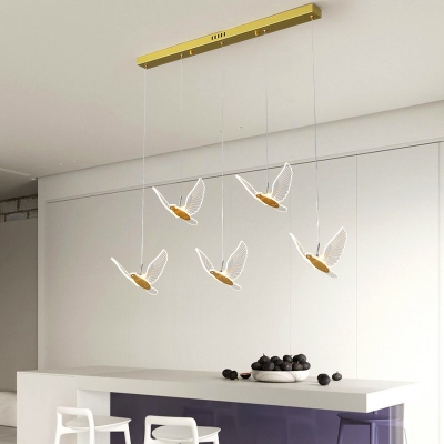 Contemporary Metal Cluster Pendant Light Led Pendant Light for Living Room