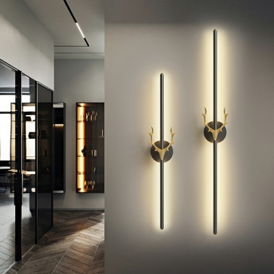 Contemporary Thin-Line Wall Sconce Lighting Iron Sconce for Bedroom