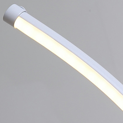 Metal Swirly Led Lamp Modern Style 2 Lights Floor Lamp in White