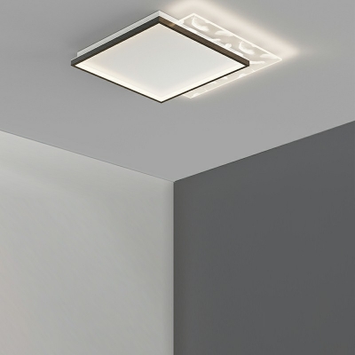 Modern Metallic Flush Mount Light LED Light for Living Room