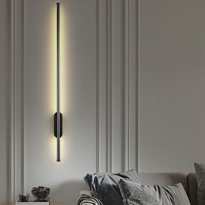 Modern Warm Light Linear Wall Lighting Fixtures Metallic Wall Mount Light Fixture