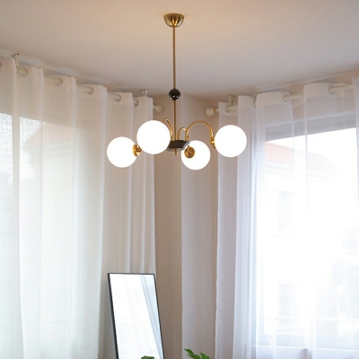 Pendant Chandelier Modern Style Glass Hanging Ceiling Light for Living Room