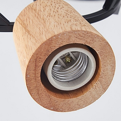 1-Light Ceiling Pendant Light Simple Style Antlers Shape Metal Hanging Lamp Kit