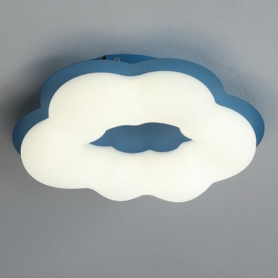 1-Light Flushmount Lighting Simplistic Style Cloud Shape Metal Ceiling Mounted Fixture