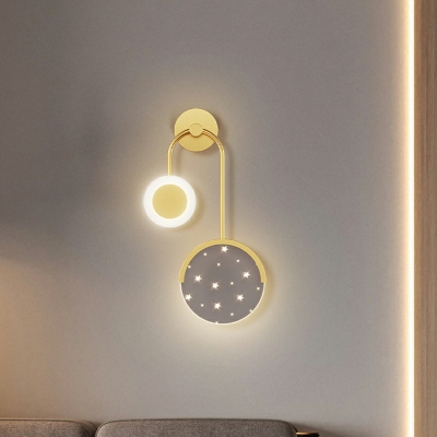 2 Light Spherical Wall Mounted Light Fixture Metal Wall Sconce Lighting