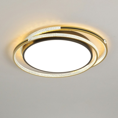 3-Light Flushmount Lighting Contemporary Style Round Shape Metal Ceiling Flush Light Fixtures