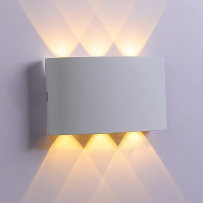 4 Lights Rectangle Shade Wall Sconce Lights Modern Style Metal Wall Sconce Lighting in Black