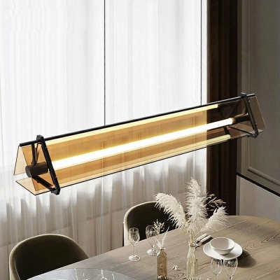 Amber Modern Island Lighting Fixtures LED Basic Suspension Light for Living Room