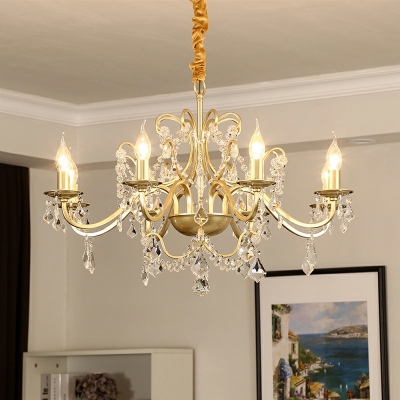 Crystal Chandelier Light Fixture Modern Elegant Pendant Lighting for Living Room