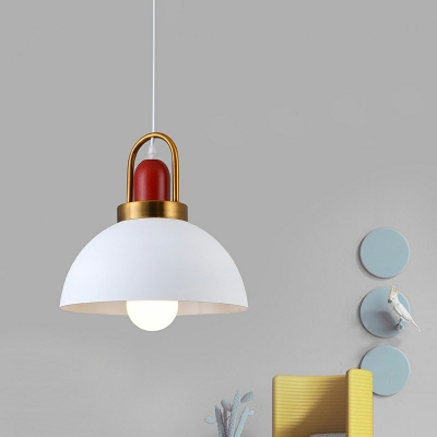 Dome 1 Light Modern Metal Hanging Light Fixtures Minimalism Hanging Lamps for Living Room
