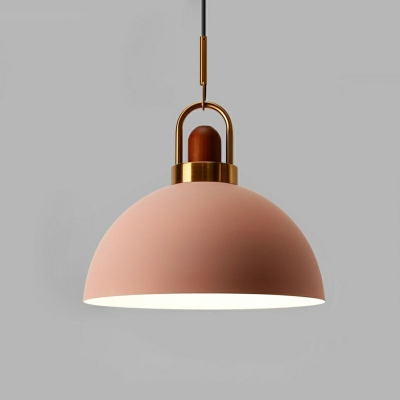 Dome 1 Light Modern Metal Hanging Light Fixtures Minimalism Hanging Lamps for Living Room