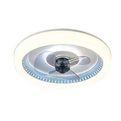 Flush Light Fixtures Modern Style Acrylic Flush Mount Fan Lamps for Living Room Remote Control Stepless Dimming