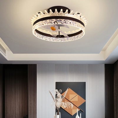 Flush Mount Lighting Children's Room Style Acrylic Flush Mount Ceiling Fan Light for Living Room