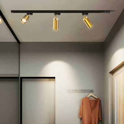 Linear Semi Flush Mount Ceiling Fixture Modern Minimalism Ceiling Mounted Light for Living Room