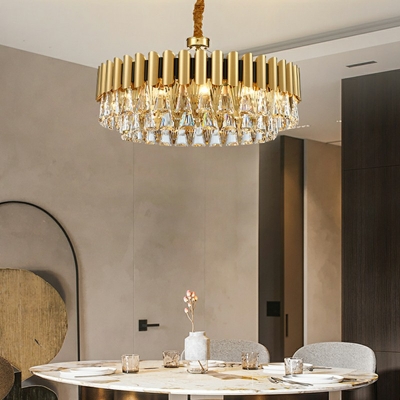 Metal and Crystal Chandelier Lighting Fixtures Modern Pendant Lighting for Dinning Room