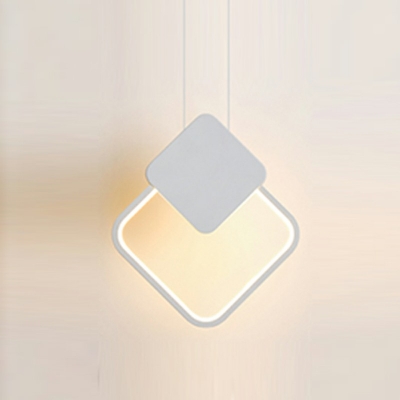Minimalism Third Gear Geometric Hanging Pendant Lights Metallic Down Lighting Pendant