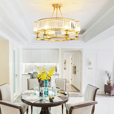 Modern Style Metal Chandelier Light Crystal Pendant Light for Living Room Dinning Room