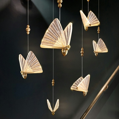 Pendant Light Kit Modern Style Acrylic Hanging Lamps for Living Room Natural Light