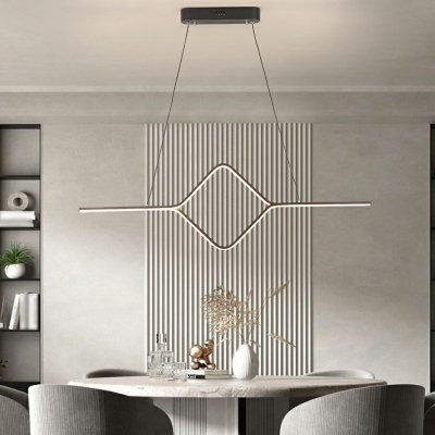 Simplicity Geometric Island Chandelier Lights Metal Ceiling Pendant Light