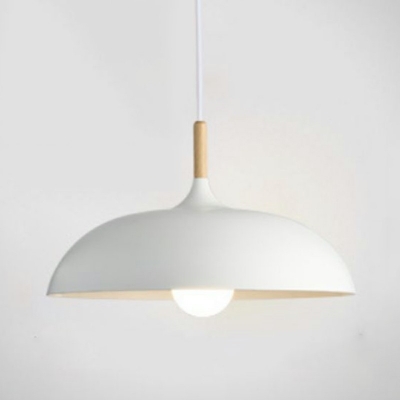 1-Light Ceiling Pendant Lights Simple Style Dome Shape Metal Hanging Light Fixtures