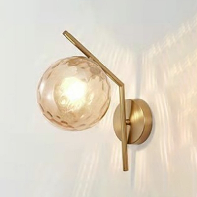 1-Light Sconce Lights Industrial Style Ball Shape Metal Wall Mounted Light Fixture