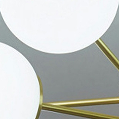 15-Light Ceiling Chandelier Minimalist Style Ball Shape Metal Hanging Light Kit