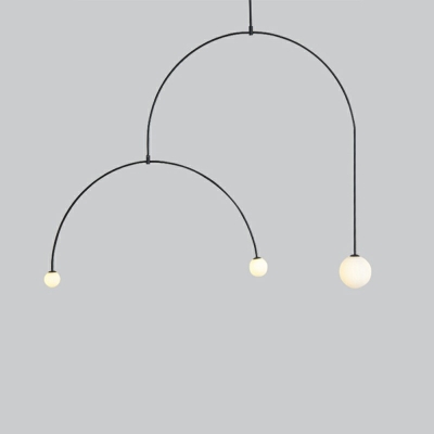 2 Lights Metal Chandelier Light Fixture Modern Hanging Light for Bedroom
