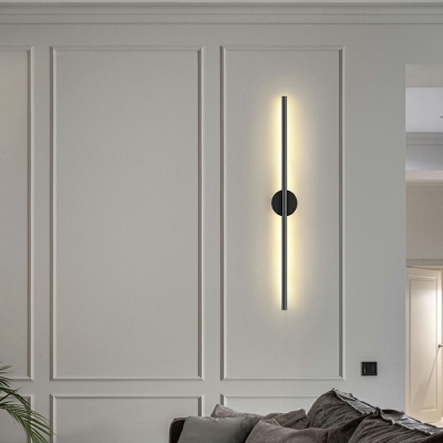 Black Cylinder Wall Lighting Fixtures Modern Style Metal 1 Light Sconce Light Fixtures
