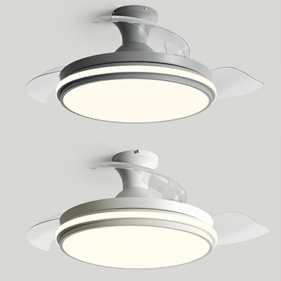 Contemporary Ceiling Fan Lighting Acrylic Ambient Light Fixtures for Bedroom