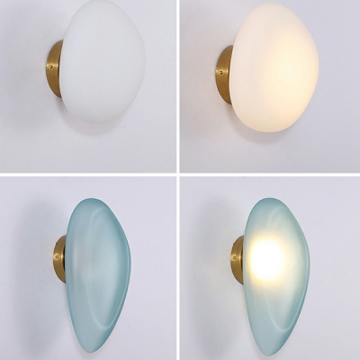 Contemporary Glass Wall Sconce Lights LED Lighting for Living Room