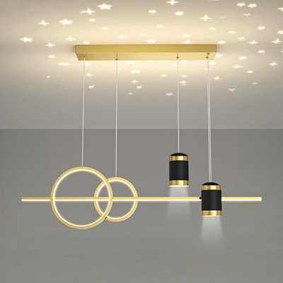 Modern Hanging Island Lights LED Minimalism Chandelier Light Fixture for Living Room