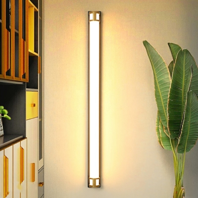 Modern Linear Wall Mounted Light Fixture Metal Sconce for Bedroom