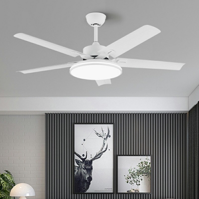 Modern Semi Mount Ceiling Fan Lighting Acrylic Fan Light for Bedroom