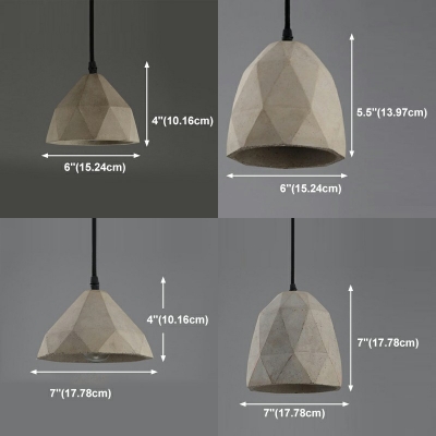 Simplicity Conical Hanging Pendant Lights Concrete Down Lighting Pendant