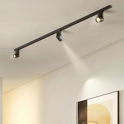 Tube Living Room Ceiling Track Lighting Metal Modern Semi Flush Light Fixture