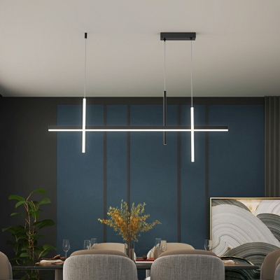 Ultra-modern Geometric Chandelier Lighting Fixtures Metallic Island Pendant Lights