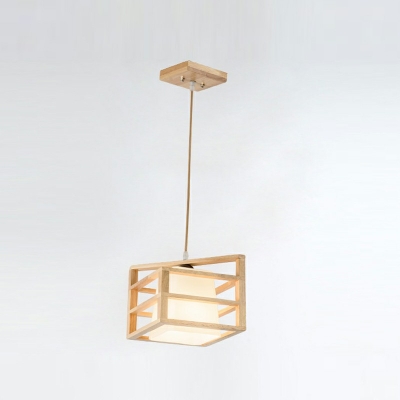 Wooden Pendant Lighting Fixture Single Light Ceiling Pendant Lamp for Bedroom