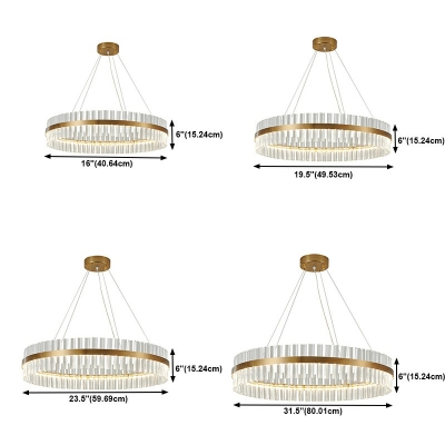 1-Light Chandelier Light Modernist Style Geometric Shape Metal Suspension Lights