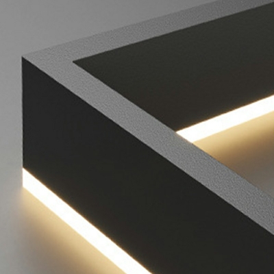 3-Light Hanging Lamps Modernist Style Square Shape Metal Pendant Chandelier