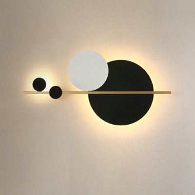 Contemporary Acrylic Wall Light Fixture Circular Sconces for Living Room