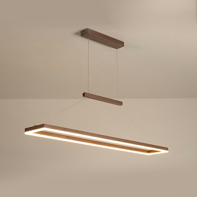 Contemporary Rectangle Island Lighting Fixtures Metallic Island Lamps
