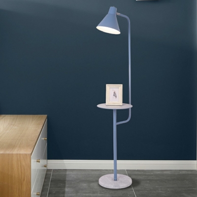 Contemporary Style Floor Lamp Macaron Metal Floor Lamp for Bedroom