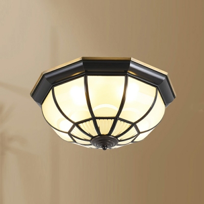 Geometric Flush Lighting Traditional Galss Flush Mount Lamp for Living Room