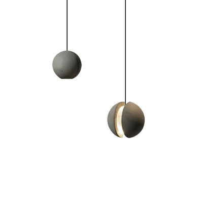 Globe Suspension Pendant Modern Stone Hanging Ceiling Light for Living Room
